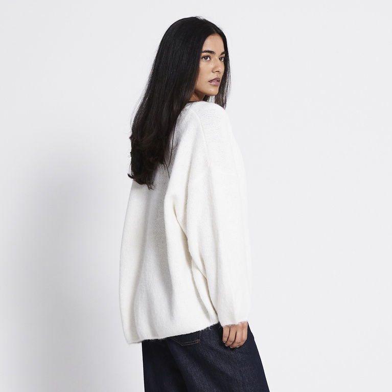 Open knit cardigan "Samantha" Off white